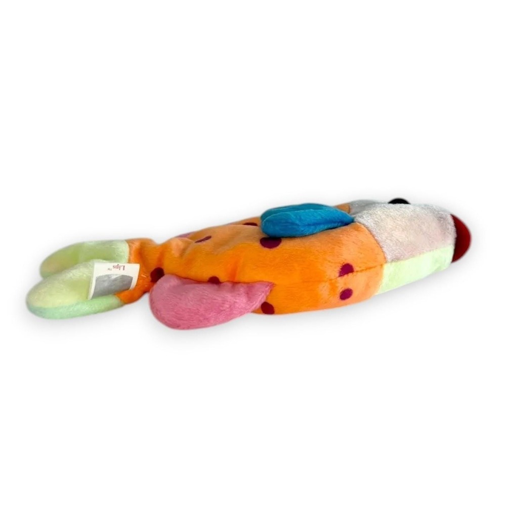 Lips the Fish Ty Beanie Baby | Neon Reef Drifter | Mint Heart Tag - Picture 4 of 6